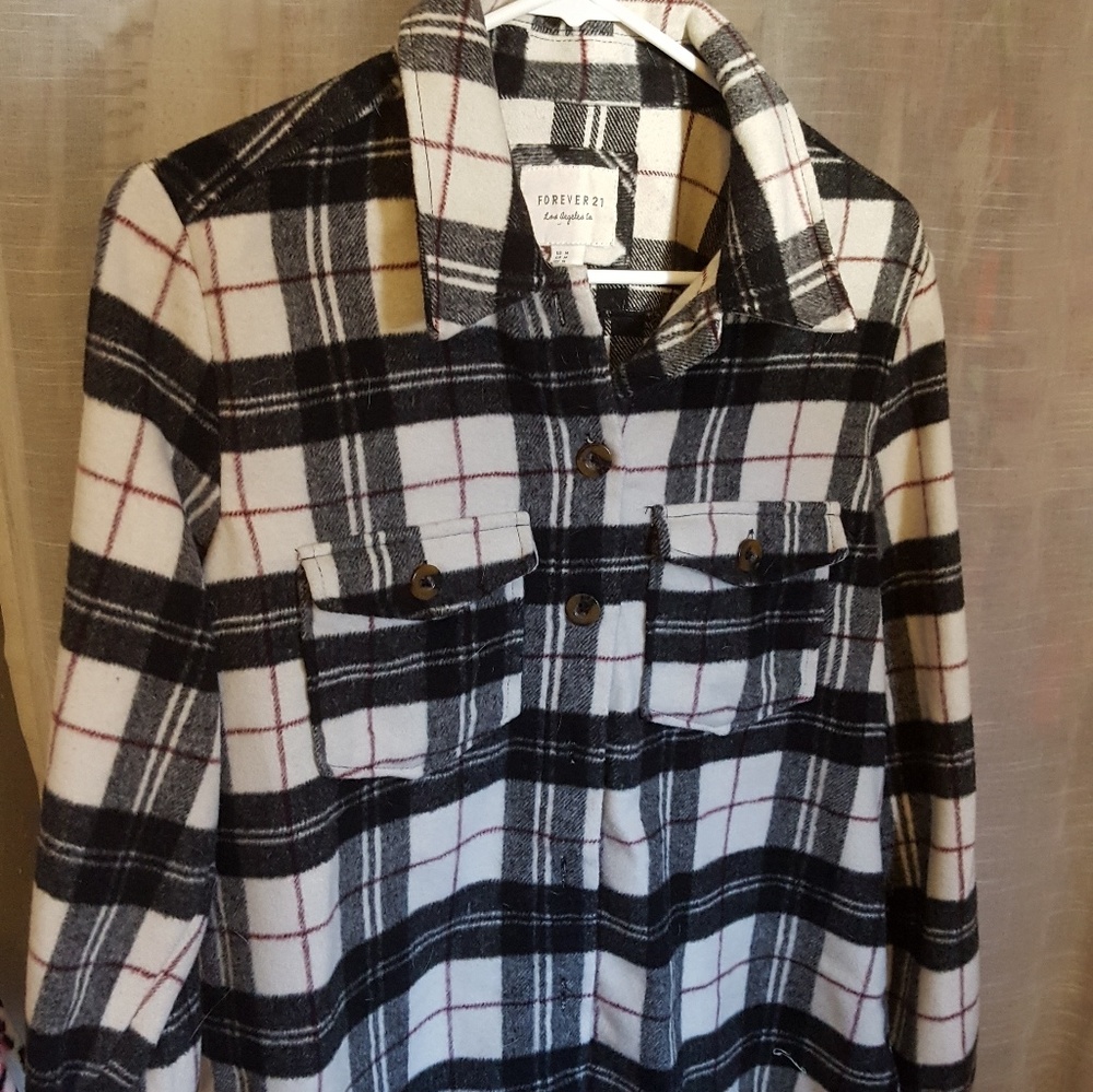 Wool Plaid Button Down